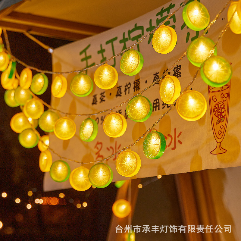 Lemon Slice String Lights Led Small Colorful String Lights Outdoor Trendy Atmosphere Lights Holiday Decoration Fruit Decorative Lights Led Lights Lemon Slice String Lights Led Small Colorful String Lights Outdoor Trendy Atmosphere Lights Holiday Decoration Fruit Decorative Lights Led Lights