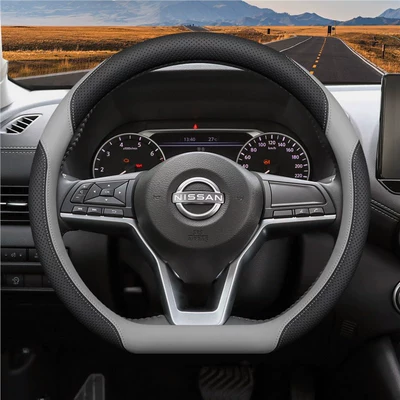 Car Steering Wheel Covers, Steering wheel cover - d-type-specific-light-grey-all-season-standard