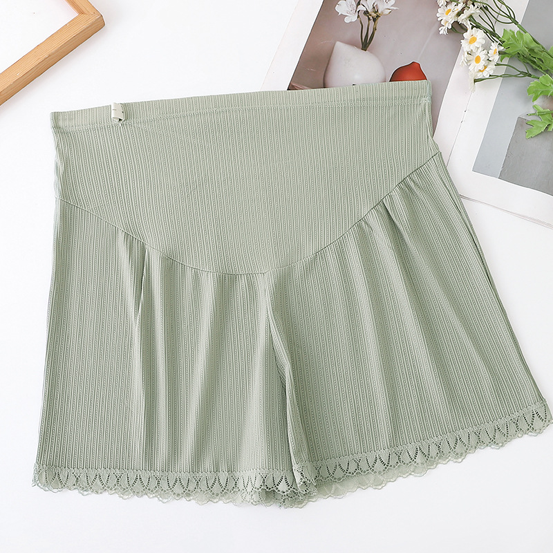 Pantalones de embarazo de verano ultra delgados leggings de hielo sueltos pantalones cortos de verano ajustables