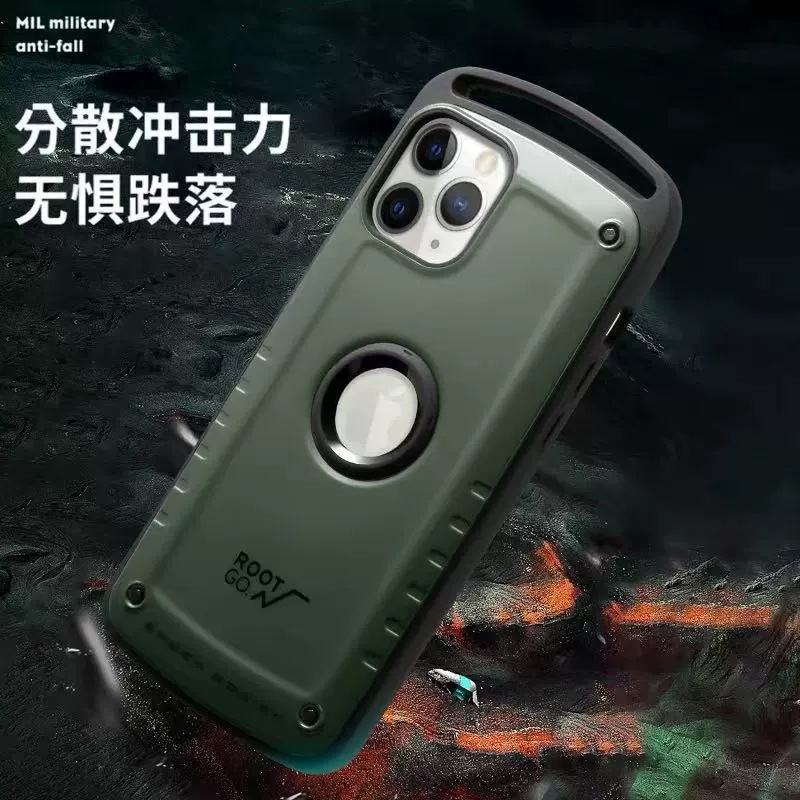 Root Co. Military Grade Anti-Fall Shell Suitable for 16Promax Apple 14 Mobile Phone Case Iphone15Pro 13