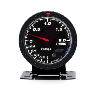 60mm Gauge Pointer for Boost Pressure, Water Temperature, Oil Temperature, Oil Pressure, Voltage, and Air-Fuel Ratio (automobile instrument) - 6261-black-surface-turbocharger-meter