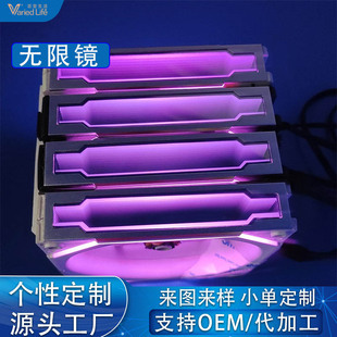 Manufacturer Customized Infinity Mirror Led Time Tunnel Mirror Infinitely Extended Thousand Layer Mirror Self-Adhesive Double-Sided Mirror Infinity Lens