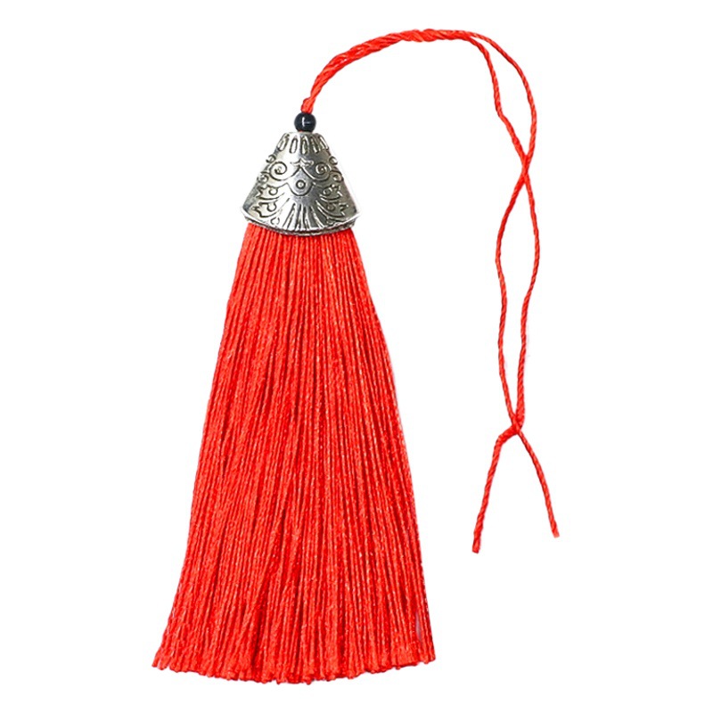 Factory Sells 8cm Fish Mouth Hat DIY Tassel Fan Pendant Accessories Bookmark Tassel Clothing Sachet Incense Pouch Chinese Knot Tassel