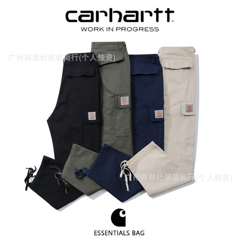 Cross-border Foreign Trade Carhart Trendy New Overalls Loose Multi-pocket American Casual Men's and Women's Comfortable Straight Length
