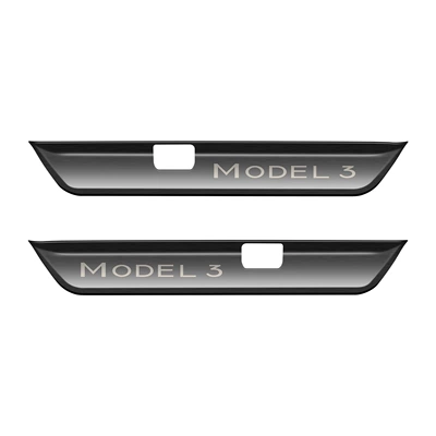 for Tesla Model Y3Yl Front: Şüşə kənarı xromları/moldingləri - huanxin-3-front-door-black-wire-drawing