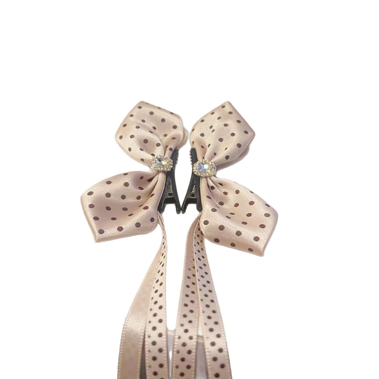 Dulce ballet punto de tormenta diamante arco clip para el cabello de mujer detrás de la cabeza alta cola de caballo banano tocado de cabello primavera image 6