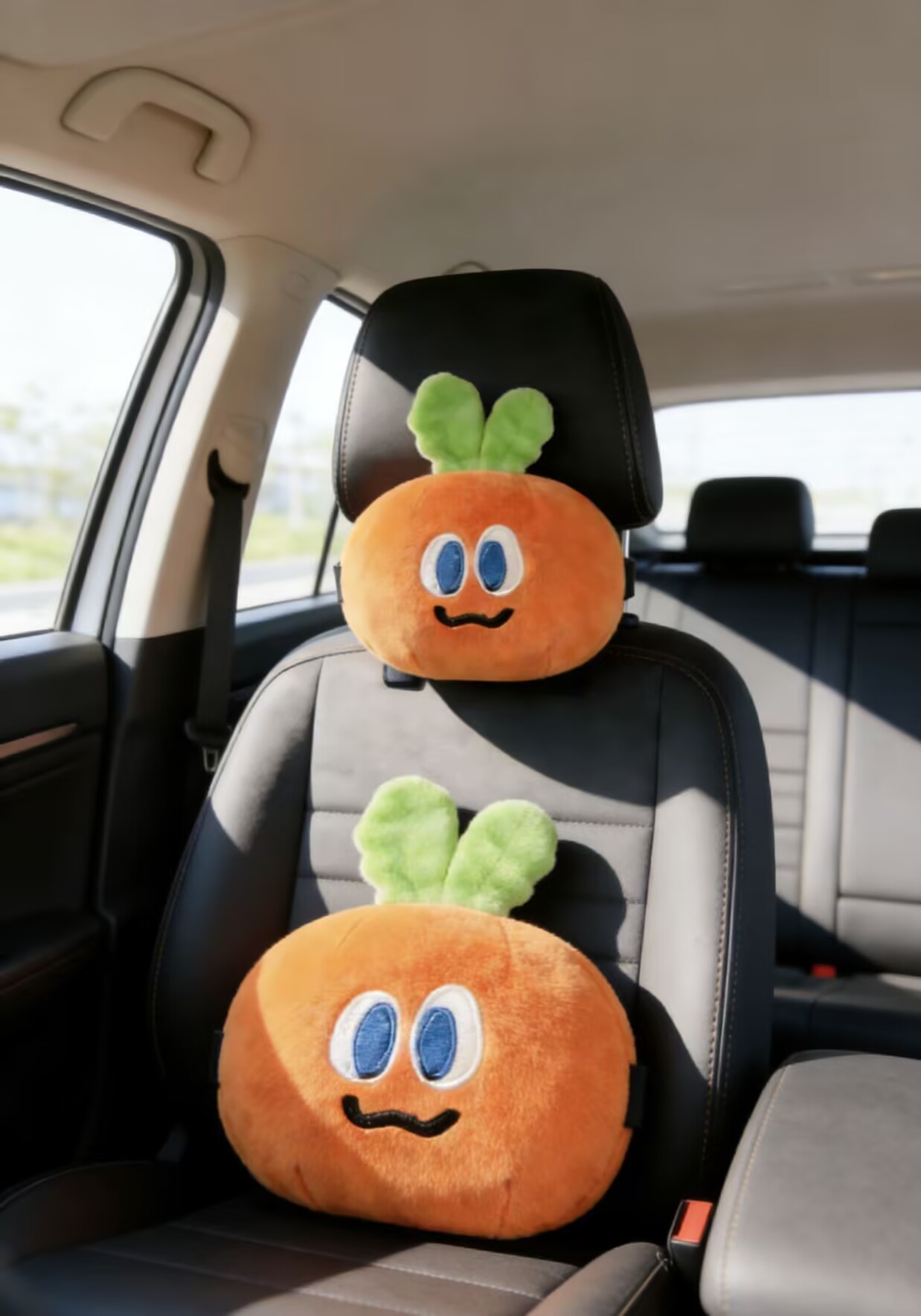 Car headrest cartoon plush toy, Mayday merchandise, cute decorative pillow, car headrest and neck pillow