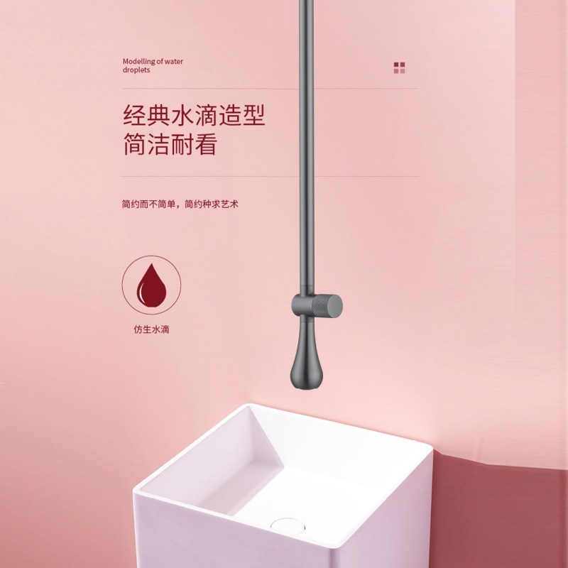 Grifos de goteo de techo de cobre completamente cubierto techo de salida de agua de inducción en la pared tipo pluma creativa grifo de agua caliente y fría