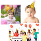 Five-pointed star golden shining birthday hat children's one-year-old headdress scene decoration cross-border pet birthday party hat