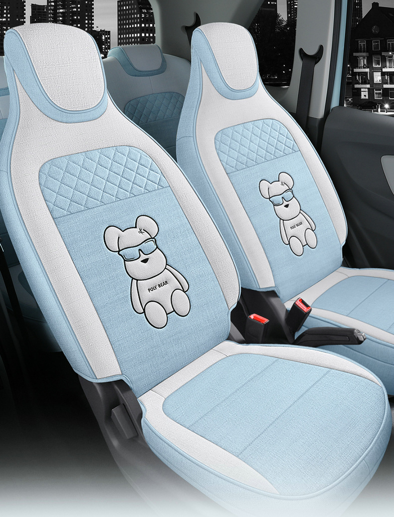 022 Dongfeng scenery miniEV seat cover mini New Energy linen all-inclusive four seasons cartoon special seat cover