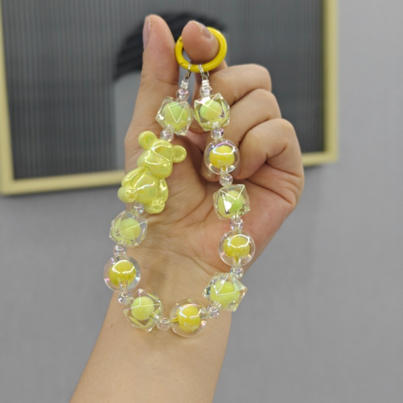 Chatter en vivo cuentas cadenas de teléfonos móviles llaveros bolsos de estudiantes llaves colgantes pequeños regalos al por mayor