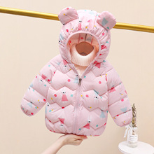 外贸秋冬新款儿童羽绒棉服纯色中小童棉衣男童女童轻薄连帽棉袄