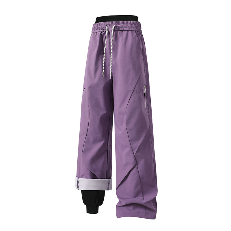 Women's outdoor hiking pants for autumn and winter, fleece-lined, detachable sports pants, suitable for trekking, cycling, casual wear, and workwear Women's outdoor hiking pants for autumn and winter, fleece-lined, detachable sports pants, suitable for trekking, cycling, casual wear, and workwear