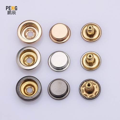 Wholesale metal four-in-one flat curved surface panel round 501/503/831/633 down jacket buttons
