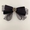 Advanced double-layer hairgrip with bow, hairpin, crab pin, hair accessory, light luxury style, high-quality style