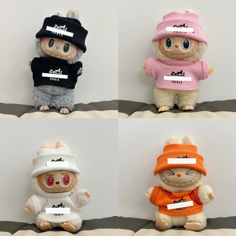 labubu娃衣名牌穿搭适用于一二三代17cm拉布布服饰换装批发定制|undefined