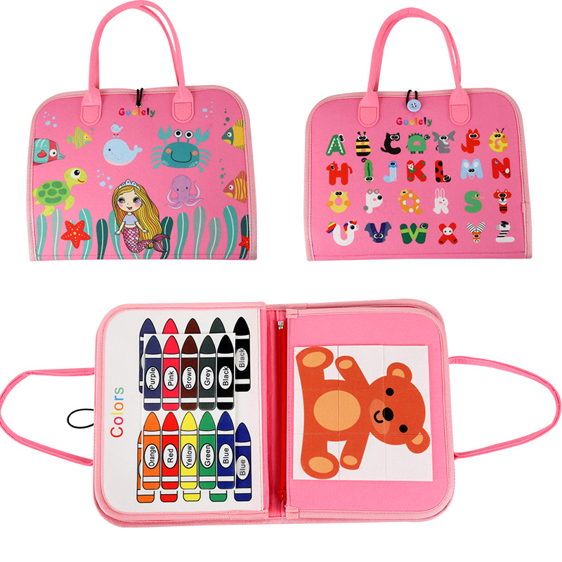 CE CPC認証フェルト学習板子供忙しい服板幼児DIY早教玩具フェルト忙しい板