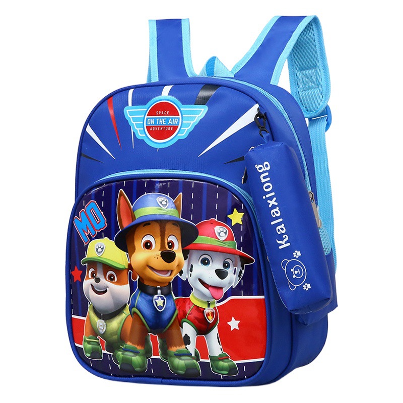 Kindergarten schoolbag Impresión de dibujos animados Wangwang Team Mochila escolar para niños mochila de jardín de infantes Comercio exterior mochila de primer y segundo grado