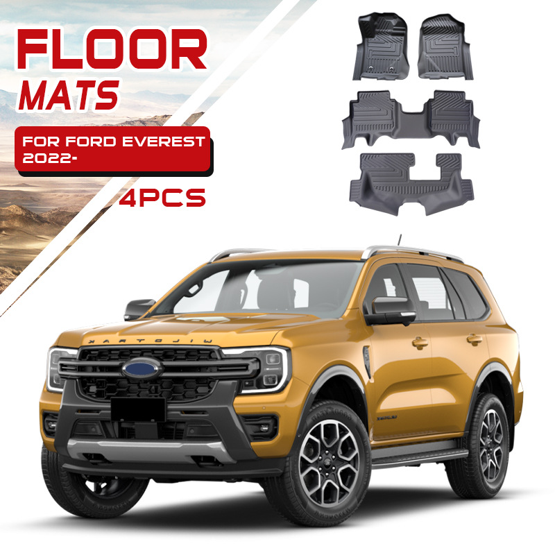 Txinrui Adecuado para alfombrillas de coche FordEverest TpeCarFloorMats alfombrillas de inyección 5D