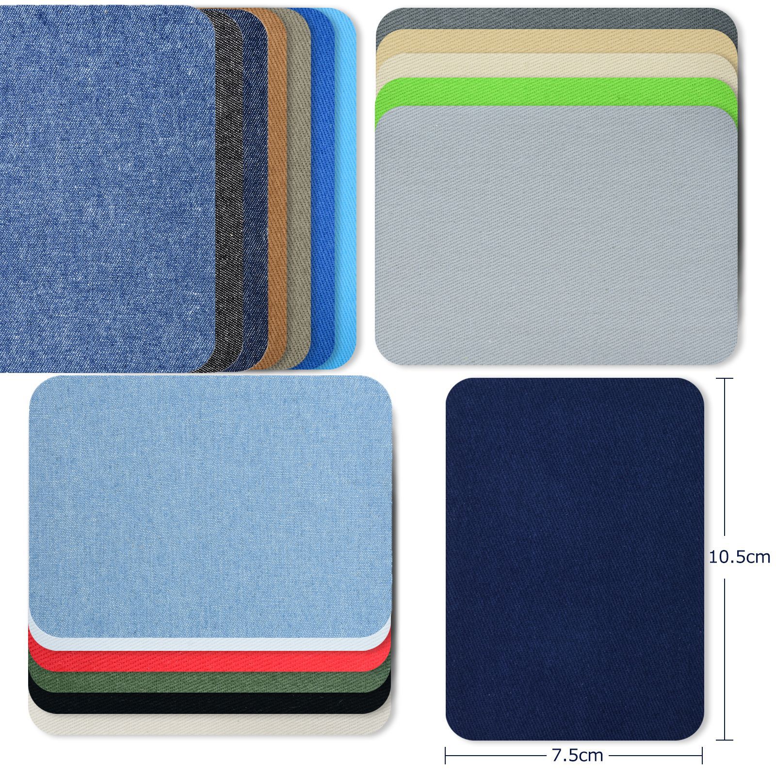 Parche de tela de algodón al por mayor parche de manga cuadrado parche de mezclilla camisa de suéter adhesivo de alta calidad parche de codo parche de rodilla