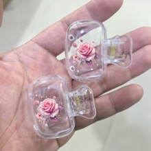 盛开的粉色玫瑰牙刷夹便携组合套装家用刷夹保护套适用于家庭和旅