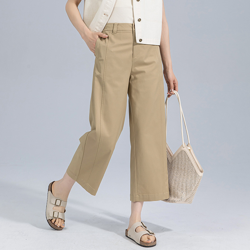 Xinge Small Nine-point Straight Pants Women's 2025 Summer Thin Comfortable Loose Waist Slimming Modal Casual Pants Xinge Small Nine-point Straight Pants Women's 2025 Summer Thin Comfortable Loose Waist Slimming Modal Casual Pants