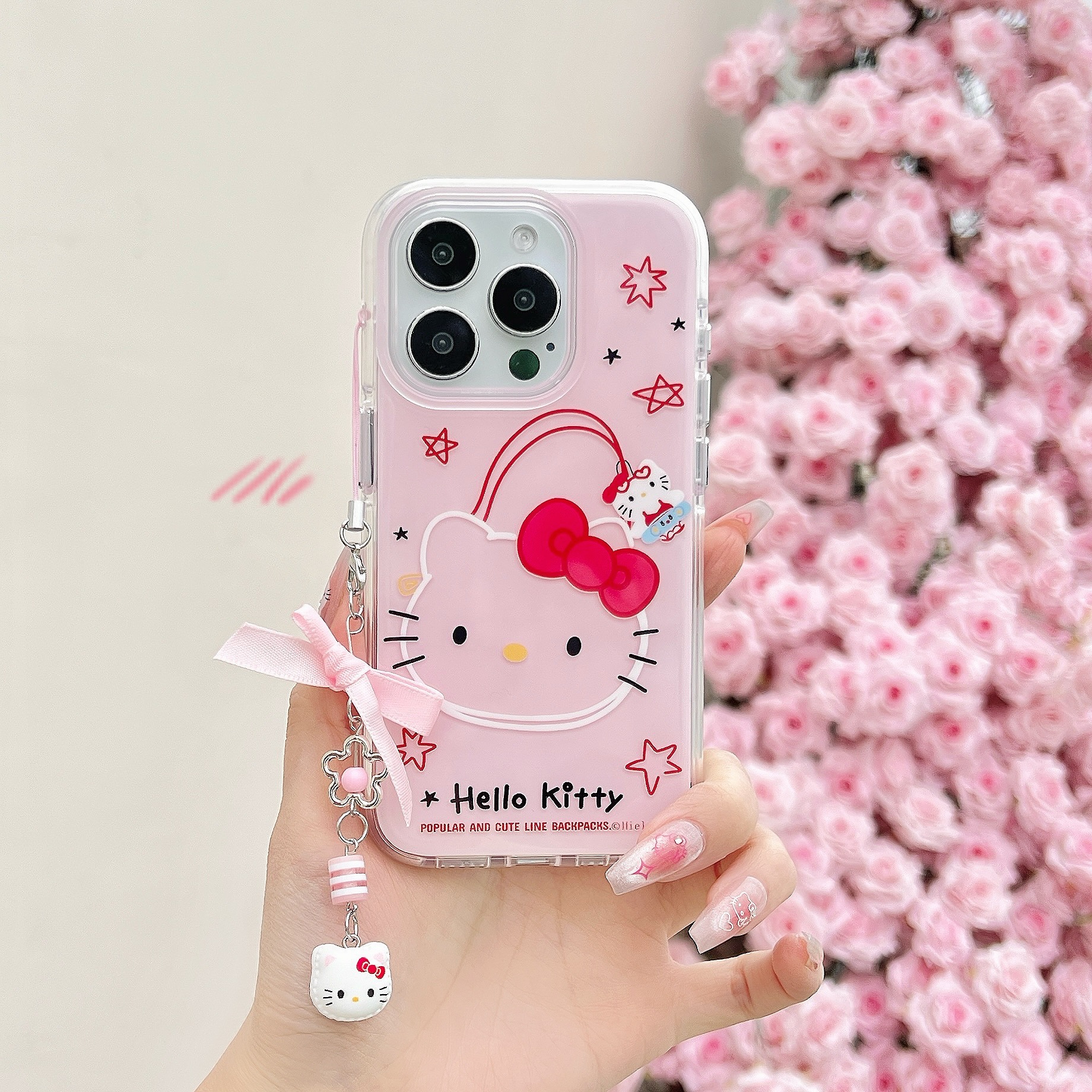 Líneas Graffiti KT bolsa para iPhone15/16 funda para teléfono móvil 15ProMax Fun 14/13 girl 16PM