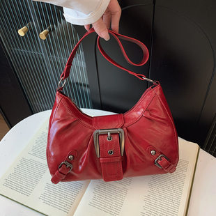 Retro one-shoulder bag, elegant shoulder bag, American style
