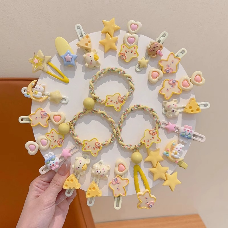 Queso amarillo estrellas niños lindos dibujos animados pellizco cortado pellizco niñas suaves y bonitas no dañan pellizco lateral