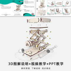 Science and technology small production scientific inventions children primary school students hydraulic lift physics creative handmade diy materials