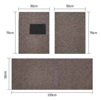 Passenger Car Floor Mats Wholesale | Universal Foot Pad - rice-color-three-piece-set