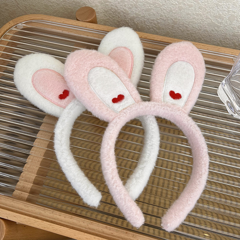 少女兔耳朵发箍韩国简约甜美洗脸头箍网红可爱束发带头饰防滑发卡