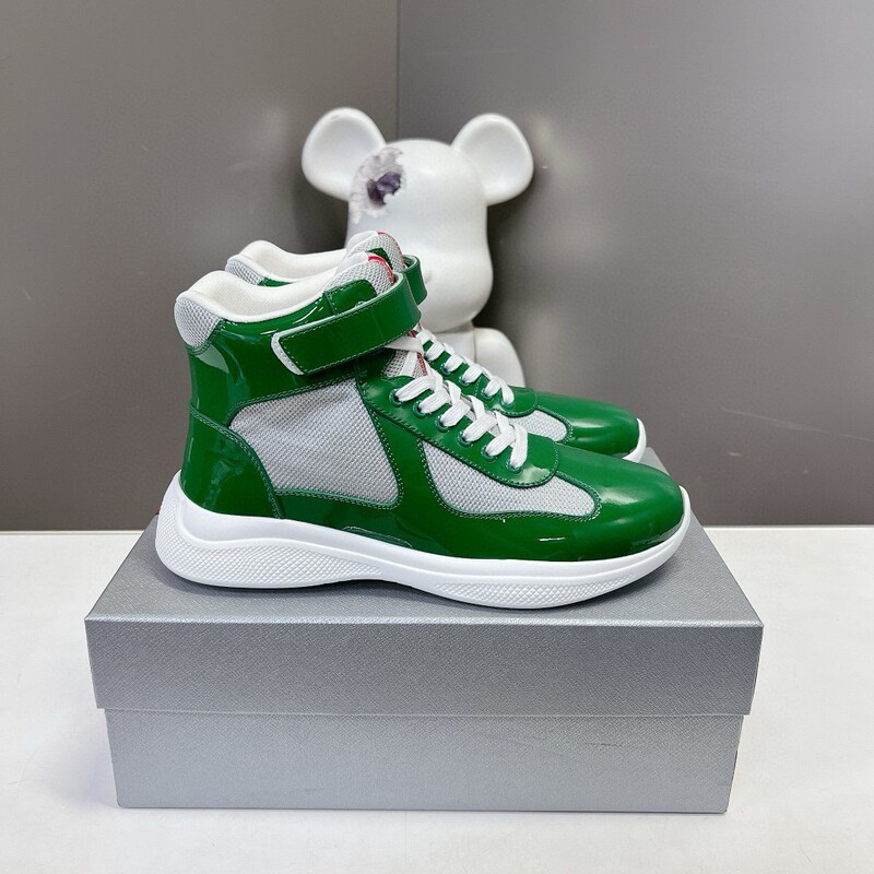 Foreign Trade Cross-Border P Brand Genuine Leather Men's Sneakers, Patent Leather Lace-Up Large Size Casual Shoes, Couple's High-Top Sneakers Foreign Trade Cross-Border P Brand Genuine Leather Men's Sneakers, Patent Leather Lace-Up Large Size Casual Shoes, Couple's High-Top Sneakers