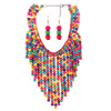 Necklace with tassels, chain, ethnic set, accessory, ethnic style, Amazon