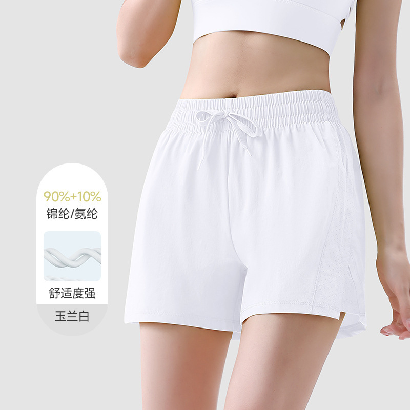 脈暢スポーツパンツの光防止トレーニングランニングパンツ女性フィットネスヨガのゆるい通気性メッシュフィットネスパンツ卸売り