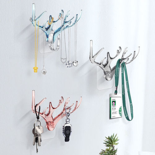 Deer Antler American Home Decoration Hook Wall Storage Rack Wall Hanging Creative Wall Personalized Deer Head Wall Key Rack