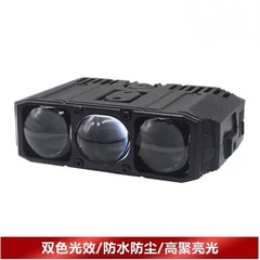 跨境汽车中网灯led双透镜切线格栅灯摩托车射灯白光黄光改装车灯