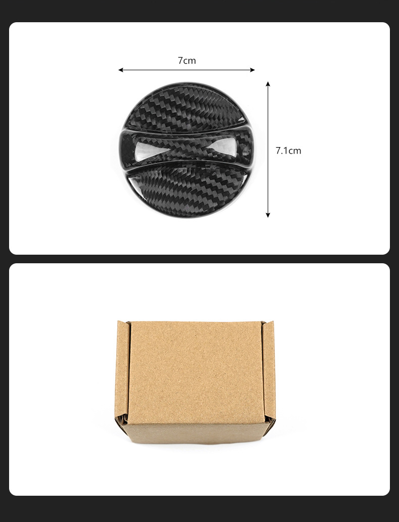 Cross-Border Suitable for 10-15 Bumblebee Camaro Dry Carbon Inner Fuel Tank Cap Real Carbon Fiber Decorative Sticker Exterior