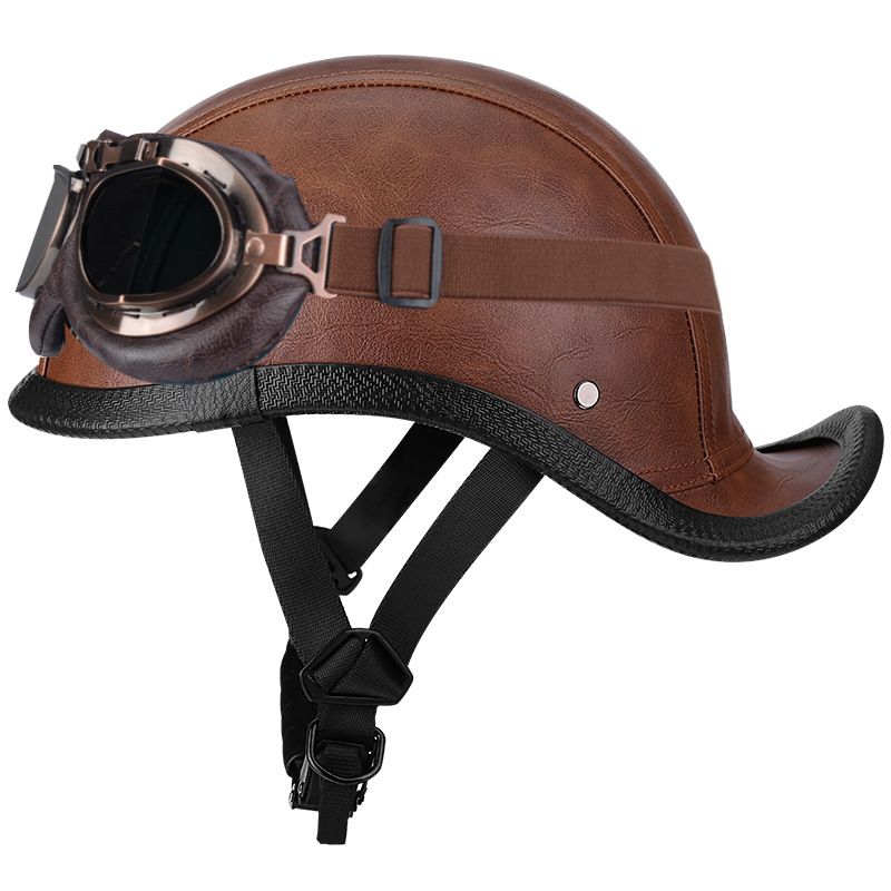 다크 브라운 일반 가죽 + 청동 거울-꼬리 꼬리