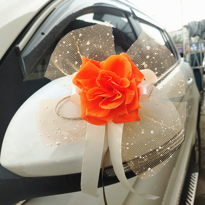 장식꽃[오렌지] 실크