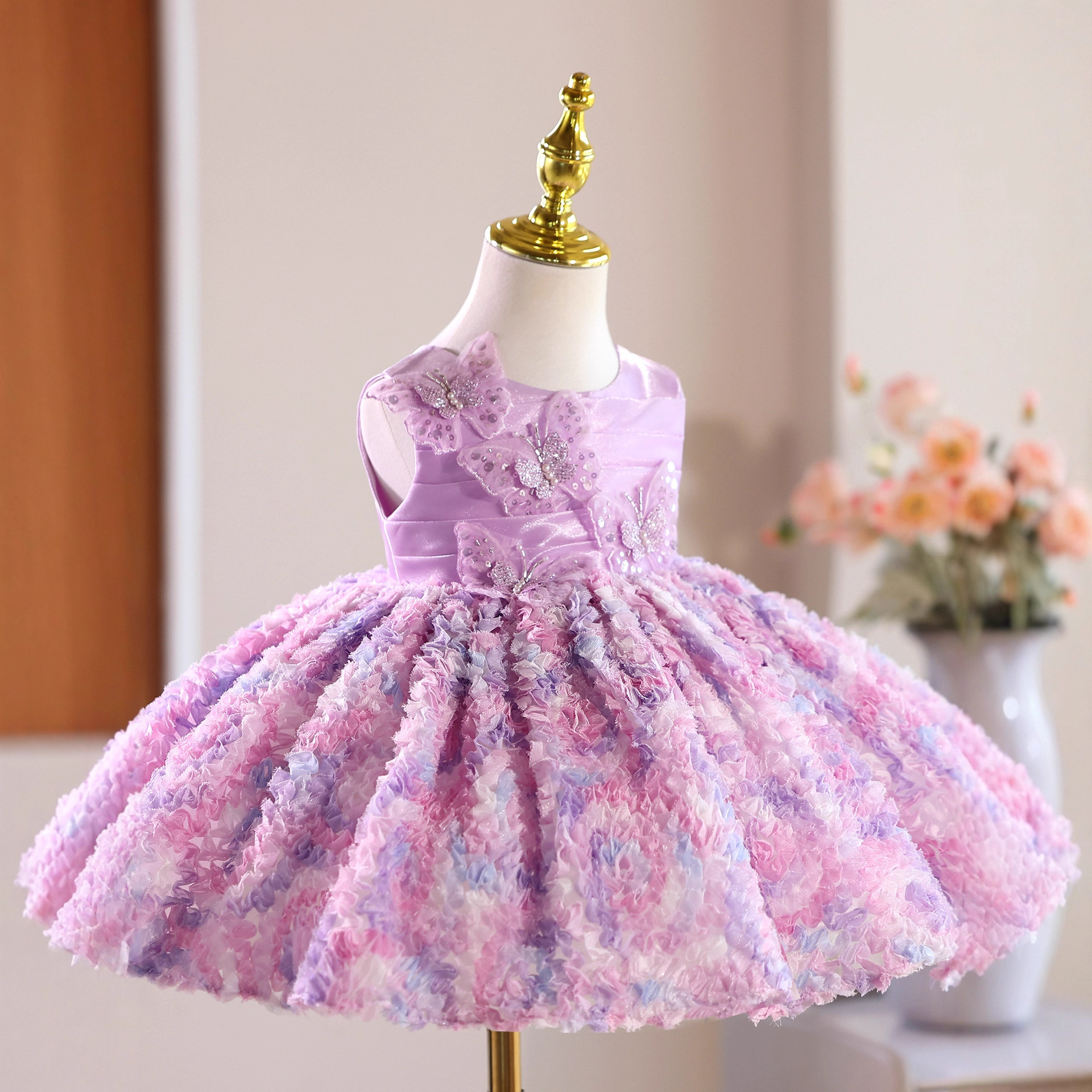 Robe de princesse pour fille anniversaire fête et performance_voghion.com