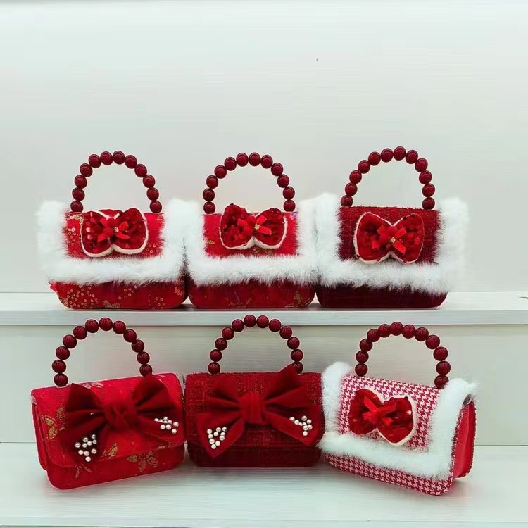 2024 niños Año Nuevo bolso de Año Nuevo niñas bolso de Año Nuevo rojo princesa Aisha bolso de mano de horno oblicuo mochila de niñas