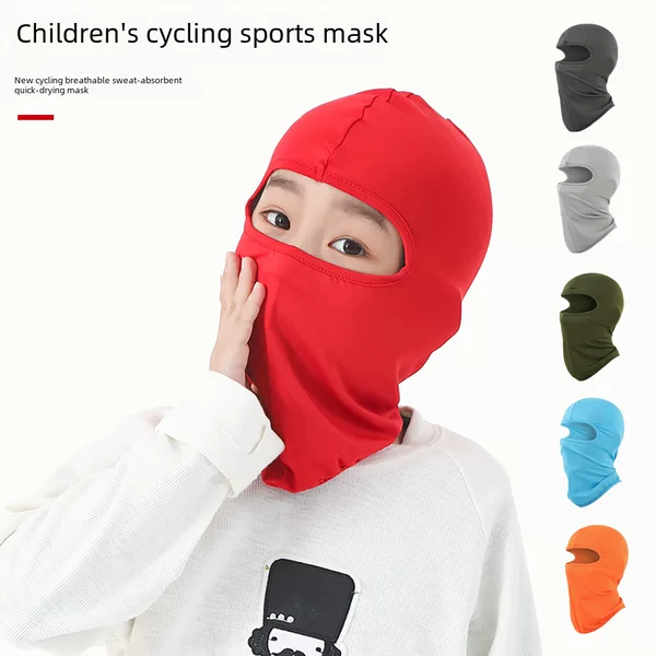 Qianqianya Autumn and Winter Outdoor Kidsren's Cycling Mask Windproof Sports Hood Turban Liner Bicycle Pullover Hat