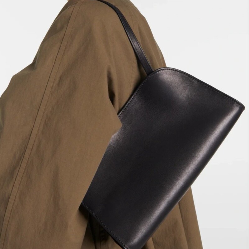 The Row Normcore Peggy New Clutch Genuine Leather Tote Bag European and American High-End Satchel Shoulder Armpit Bag