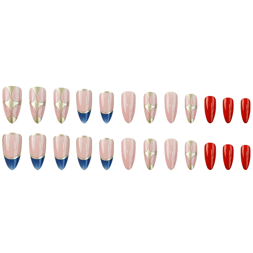 Estilo explosivo transfronterizo, uñas de vestir de color metálico, uñas de alta calidad, chicas calientes, uñas sexys, uñas postizas terminadas al por mayor