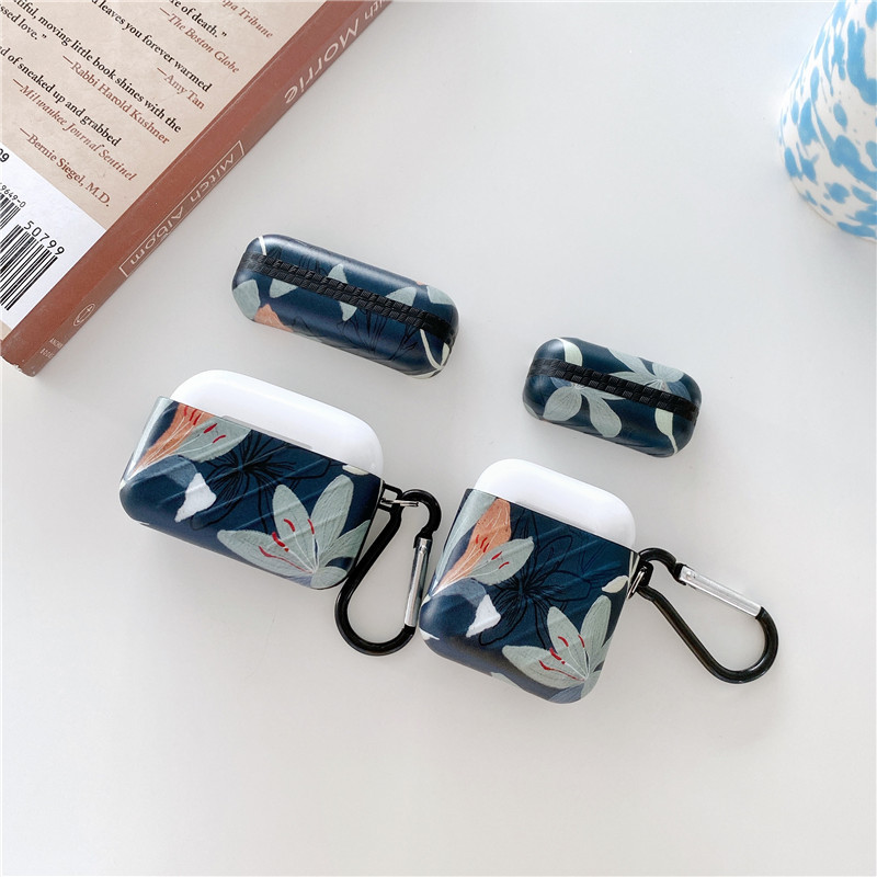 Fashion Maple Leaf Printing Wireless Bluetooth Headset Protective Case display picture 4