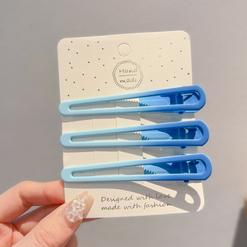 Coreana lateral frange clip de cabello de la frente de mujer sensación avanzada 2025 nuevo toque de dopamina clip de boca de pato