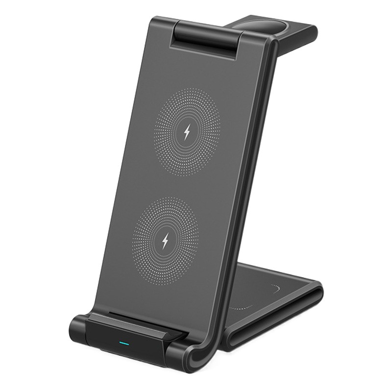 Nuevo modelo privado plegable cargador inalámbrico tres en uno adecuado para Apple Samsung Huawei fábrica de teléfonos móviles al por mayor