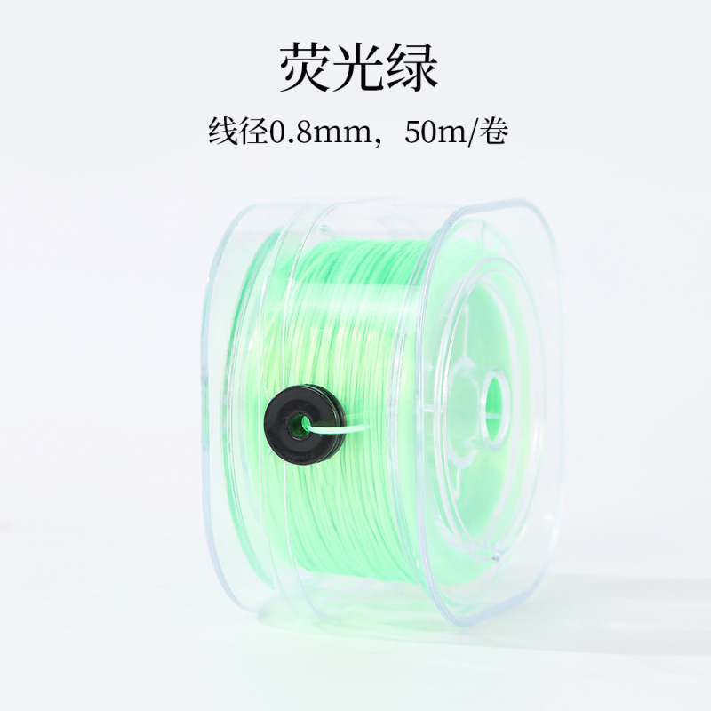 0.8 ミリメートル正方形ボックスフラットワイヤー弾性糸 50m DIY ブレスレットビーズジュエリーアクセサリースパンデックス糸耐摩耗性文具ワイヤー|undefined