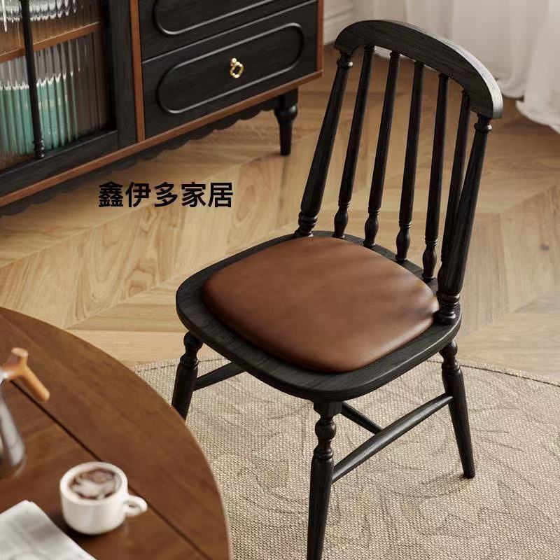 프랑스 복고풍 단단한 나무 식당 의자 등받이 의자 윈저 미국 의자 홈 레스토랑 간단한 카페 라이트 럭셔리